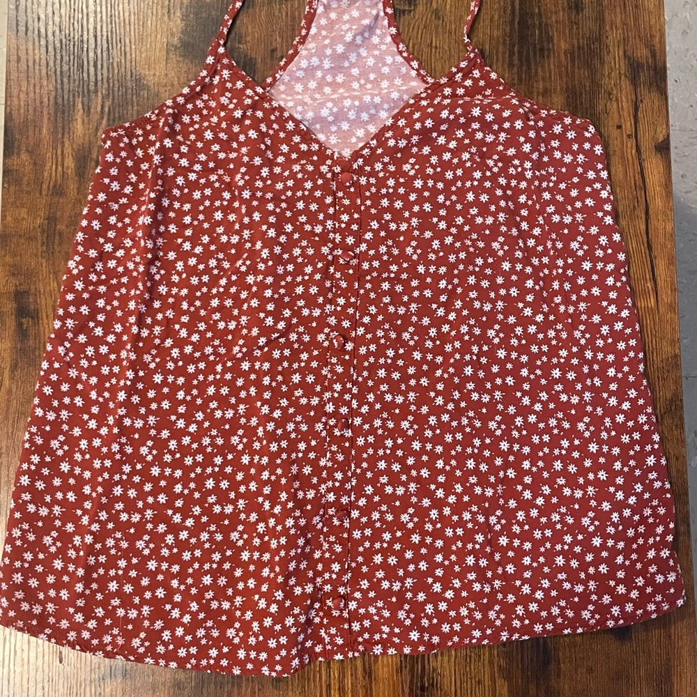 Floral Red Women's Top